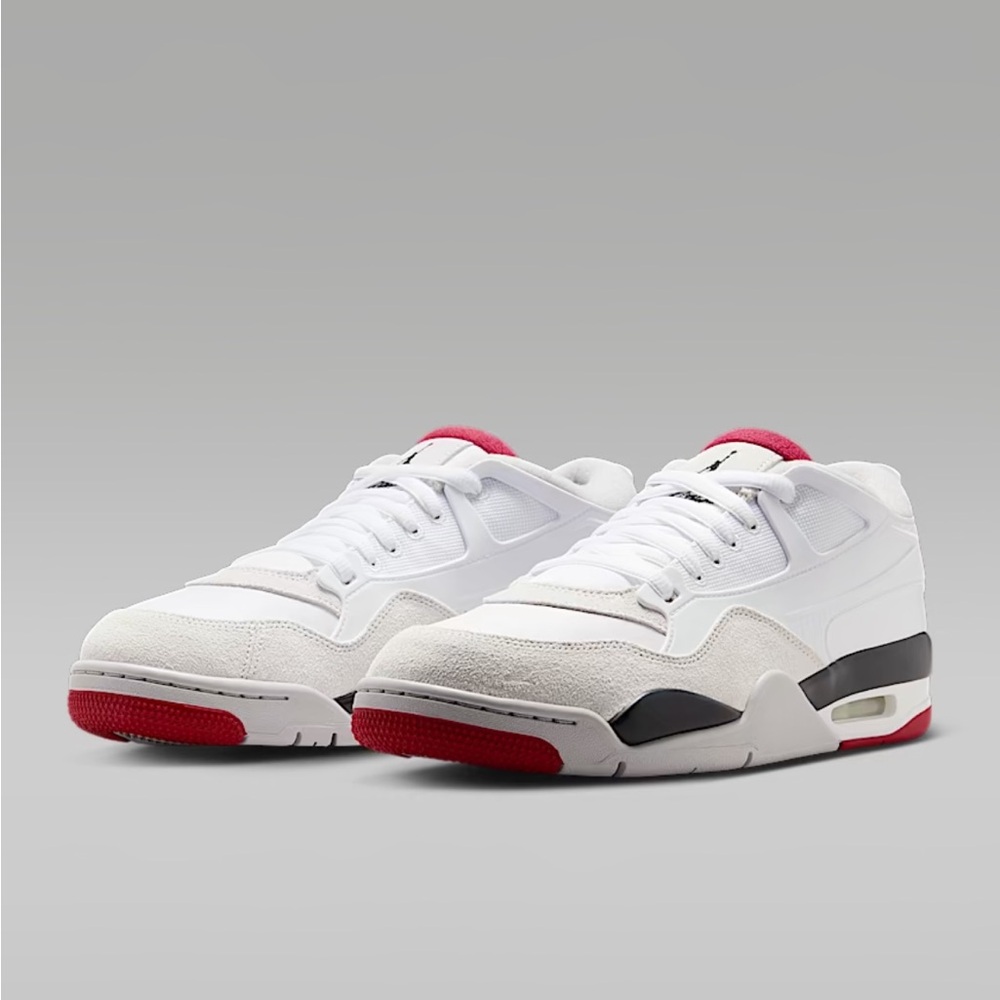 Jordan Air 4 RM in White and Varsity Red